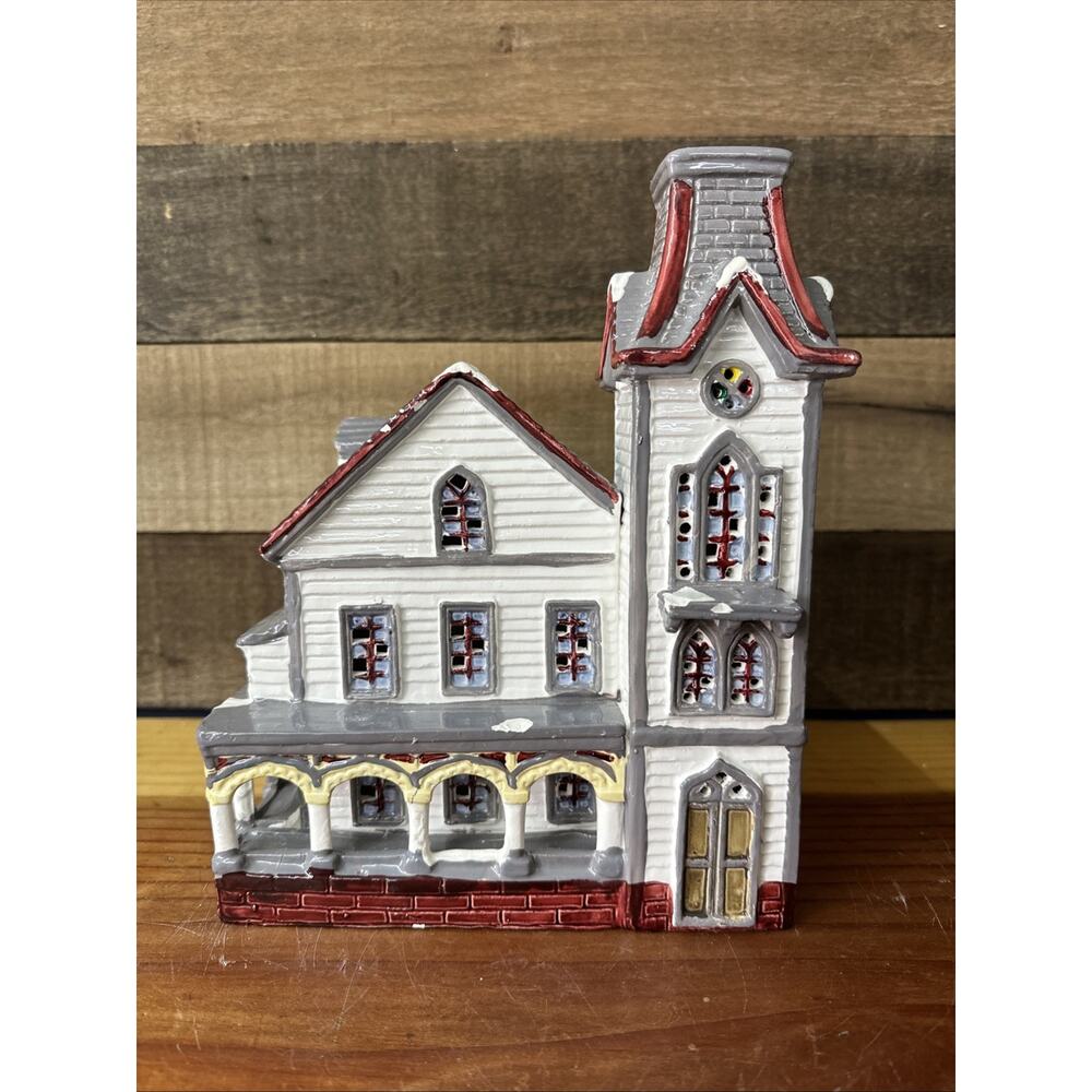 Vintage Ceramic Tower House Yuletide Light Up Village